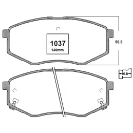  Pastillas de Freno Ceramica Hyundai Tucson Sonta Soul 8615-D1447 DEL Mutec DG1397S 88.135593 Pastillas de Freno Ceramica Hyunda