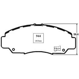  Pastillas de Freno Ceramica Honda Civic Accord Odyss 8392-D1608 DEL Mutec DG1276S 92.372881 Pastillas de Freno Ceramica Honda C