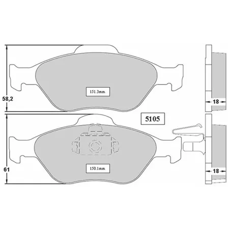  Pastillas de Freno Ceramica Ford Eco Sport 8289-D1175 DEL Mutec DG1175S 96.610169 Pastillas de Freno Ceramica Ford Eco Sport 82