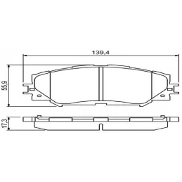  Pastillas de Freno Ceramica Toyota Corolla RAV4 Matrix Prius V Lexus HS250h 8330-D1210 DEL Bosch F03B075534 99.152542 Pastillas