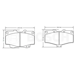  Pastillas de Freno Ceramica Toyota Hilux 4Runner Pickup Tacoma Mazda MX-6 7298-D436 DEL Bosch F03B076031 175.423729 Pastillas d