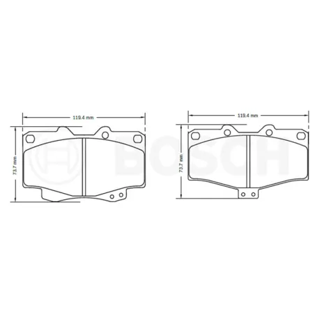  Pastillas de Freno Ceramica Toyota Hilux 4Runner Pickup Tacoma Mazda MX-6 7298-D436 DEL Bosch F03B076031 175.423729 Pastillas d