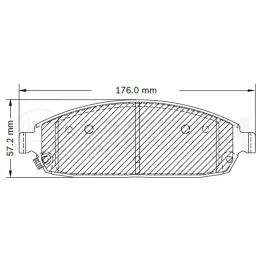  Pastillas de Freno Ceramica Jeep Grand Cherokee Commander 7985-D1080 DEL Bosch F03B076518 165.254237 Pastillas de Freno Ceramic