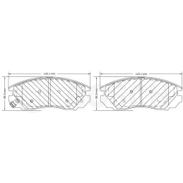 Pastillas de Freno Ceramica Hyundai Tiburon 8210-D1104 DEL Bosch F03B050141 Bosch-Pastillas de Freno Ceramica Hyundai Tiburon 82
