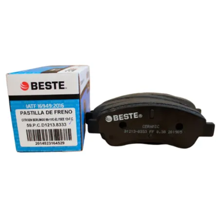 Pastillas de Freno Ceramica Citroen Berlingo Peugeot 206 208 301 2008 Partner 8333-D1213 DEL Beste D1213.8333 55.084746 Pastill