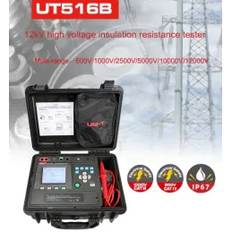 Megometro Uni-t UT-516B 12000V 10TΩ AC1000V/DC750V DAR IP Medicion Comparativa UNI-T-Megometro Uni-t UT-516B 12000V 10TΩ AC1000V