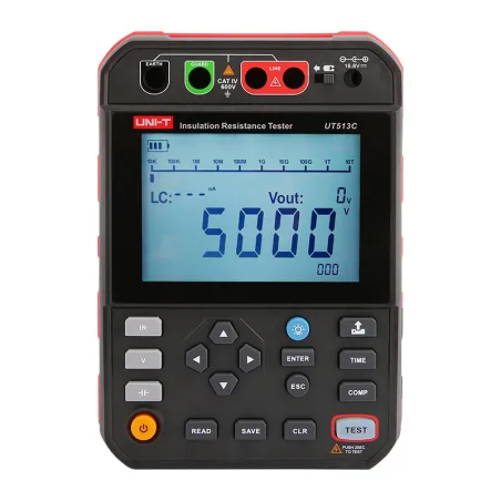  Megometro Uni-t UT-513C 5000V 5TΩ Bluetooh USB 2200.847458 Megometro Uni-t UT-513C 5000V 5TΩ Bluetooh USB Los modelos UT513B/UT