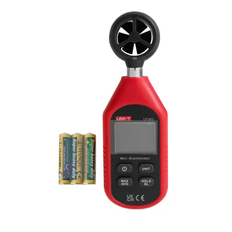  Mini Anemometro Digital Uni-t UT-363 61.016949 Mini Anemometro Digital Uni-t UT-363 Anemómetro es un mini velocidad del viento 