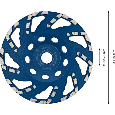  Vaso Diamantado Concreto 180mm x22.23mm Bosch 2608901479 577.966102 Vaso Diamantado Concreto 180mm x22.23mm Bosch 2608901479 De
