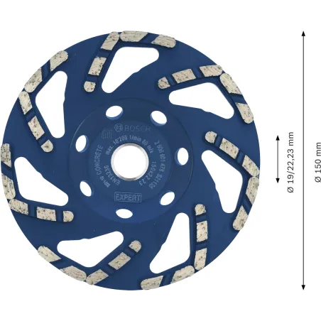  Vaso Diamantado Concreto 150mm x22.23mm Bosch 2608901478 463.559322 Vaso Diamantado Concreto 150mm x22.23mm Bosch 2608901478 De