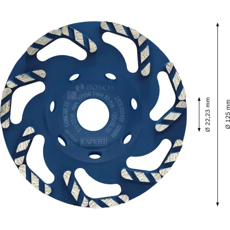  Vaso Diamantado Concreto 125mm x22.23mm Bosch 2608900651 327.118644 Vaso Diamantado Concreto 125mm x22.23mm Bosch 2608900651 De