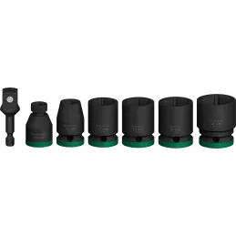 Juego Dados Impacto 7Pzas 13 17 19 21 24mm E1/2 Con adaptador Bosch 2608003032 Bosch-Juego Dados Impacto 7Pzas 13 17 19 21 24mm 