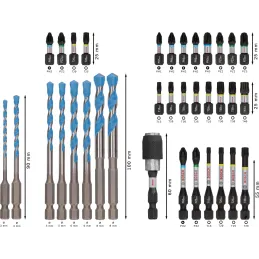 Juego de Brocas y Puntas Set 35pzas Brocas CYL-9 HEX + Puntas Bosch 2608522518 Bosch-Juego de Brocas y Puntas Set 35pzas Brocas 