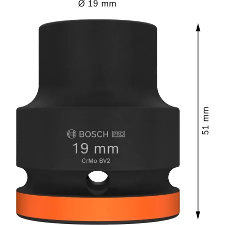  Dado Impacto 19mm E3/4" Corto Bosch 2608003058 45.762712 Dado Impacto 19mm E3/4" Corto Bosch 2608003058 PRO Impact Socket Para 