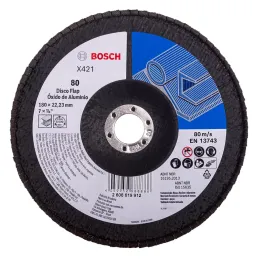Disco Flap 7" 180mm G80 Curvo FibraVidrio x421 Bosch 2608619912 Bosch-Disco Flap 7" 180mm G80 Curvo FibraVidrio x421 Bosch 26086