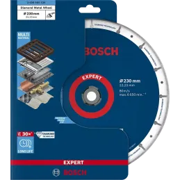 Disco Corte Diamantado Metal 230mm x22.23mm Bosch 2608900536 Bosch-Disco Corte Diamantado Metal 230mm x22.23mm Bosch 2608900536 