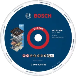 Disco Corte Diamantado Metal 230mm x22.23mm Bosch 2608900536 Bosch-Disco Corte Diamantado Metal 230mm x22.23mm Bosch 2608900536 