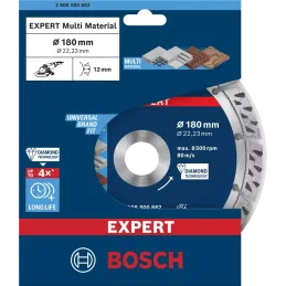 Disco Corte Diamantado Multimaterial 7" 180x22.23mm Bosch 2608900662 Bosch-Disco Corte Diamantado Multimaterial 7" 180x22.23mm B
