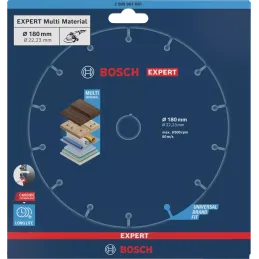 Disco Corte Carbide Multi Wheel 7" 180x22.23mm Expert Bosch 2608901681 Bosch-Disco Corte Carbide Multi Wheel 7" 180x22.23mm Expe