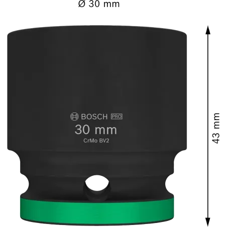 Dado Impacto 30mm E1/2" Corto Bosch 2608003057 Bosch-Dado Impacto 30mm E1/2" Corto Bosch 2608003057Dado de impacto PROPara llave