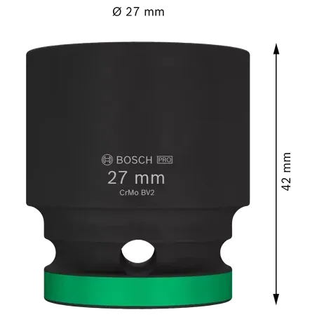  Dado Impacto 27mm E1/2" Corto Bosch 2608003056 23.728814 Dado Impacto 27mm E1/2" Corto Bosch 2608003056  2608.003.056-000 1 Bos