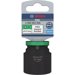 Dado Impacto 27mm E1/2" Corto Bosch 2608003056 Bosch-Dado Impacto 27mm E1/2" Corto Bosch 2608003056 -2608.003.056-000- 3