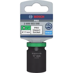 Dado Impacto 17mm E1/2" Corto Bosch 2608003048 Bosch-Dado Impacto 17mm E1/2" Corto Bosch 2608003048 -2608.003.048-000- 2