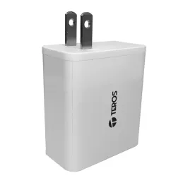 Cargador USB-A USB-C TEROS TE-70207W, GaN, PD 65W, blanco Teros-Cargador USB-A USB-C TEROS TE-70207W, GaN, PD 65W, blanco Potenc