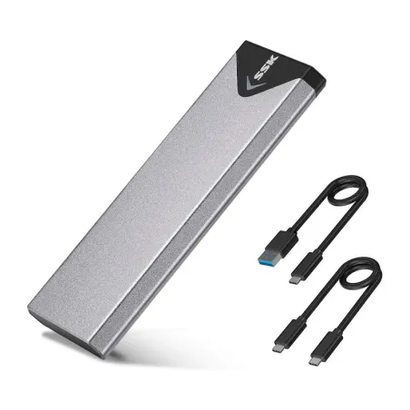  Enclosure para SSD M.2 NVMe (PCIe) / SATA, admite tamaños 2242/2260/2280, USB-C 3.2 Gen 2 0 Enclosure para SSD M.2 NVMe (PCIe) 