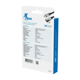 Cable USB USB-C Macho a Macho Conector L Xtech XTC-531 Xtech-Cable USB USB-C Macho a Macho Conector L Xtech XTC-531 Cable USB-C®