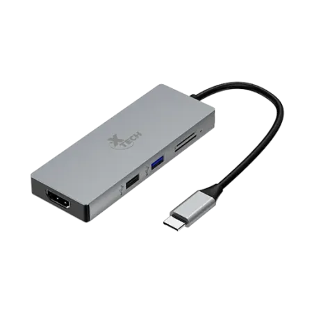  Adaptador multipuerto 5 en 1 con conexión USB-C Xtech XTC-564 37.288136 Adaptador multipuerto 5 en 1 con conexión USB-C Xtech X