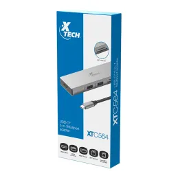 Adaptador multipuerto 5 en 1 con conexión USB-C Xtech XTC-564 Xtech-Adaptador multipuerto 5 en 1 con conexión USB-C Xtech XTC-56