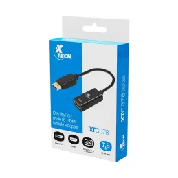 Adaptador DisplayPort macho a HDMI hembra Xtech XTC-378 Xtech-Adaptador DisplayPort macho a HDMI hembra Xtech XTC-378 Conecta un