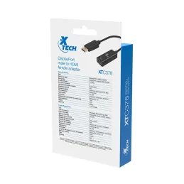 Adaptador DisplayPort macho a HDMI hembra Xtech XTC-378 Xtech-Adaptador DisplayPort macho a HDMI hembra Xtech XTC-378 Conecta un
