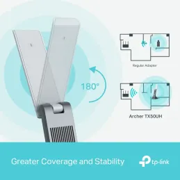 Adaptador USB TP-Link TX50UH Wi-Fi 6 AX3000 DualBand Tp-link-Adaptador USB TP-Link TX50UH Wi-Fi 6 AX3000 DualBandWiFi 6. Aumenta