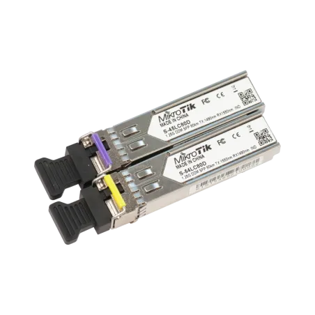  Par de modulos Transceiver SFP S-45LC80D and S-54LC80D (SM) (80km) Mikrotik 387.288136 Par de modulos Transceiver SFP S-45LC80D