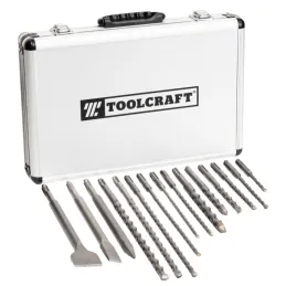 Set de Cinceles y Brocas SDS-Plus 15 Piezas Toolcraft TC5989 ToolCraft-Set de Cinceles y Brocas SDS-Plus 15 Piezas Toolcraft TC5