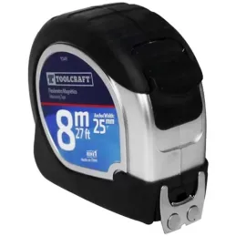  Wincha 8 Metros x 25mm Toolcraft TC1419 27.118644 Wincha 8 Metros x 25mm Toolcraft TC1419 Escalas métricas e imperiales Cinta a