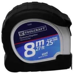 Wincha 8 Metros x 25mm Toolcraft TC1419 ToolCraft-Wincha 8 Metros x 25mm Toolcraft TC1419 Escalas métricas e imperiales Cinta am
