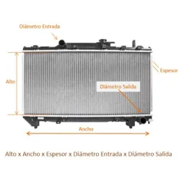 Radiador Motor Hyundai EON 800 G3HA SOHC 2012-2018 Hyundai 363-398-16 28-28 Hyundai-Radiador Motor Hyundai EON 800 G3HA SOHC 201