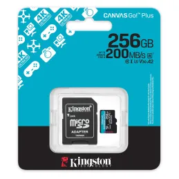Memoria Flash microSD Kingston Canvas Go! Plus, 256GB, con adaptador SD