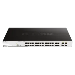 Switch D-Link DGS-1210-28MP, Capa L2, 24 RJ-45 GbE, PoE, 4 puertos GbE/SFP.
