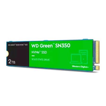Disco Solido SSD Western Digital Green SN350 NVMe 2TB M.2 2280, PCIe Gen3 x4
