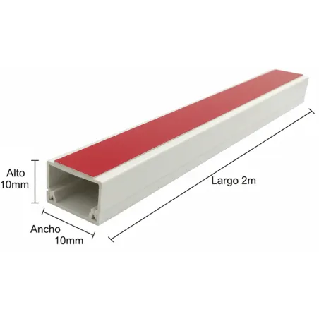  Canaleta 10x10mm x2m en PVC con Adhesivo Hardman 005001 1.00005 Canaleta 10x10mm x2m en PVC con Adhesivo Hardman 005001  HM0050