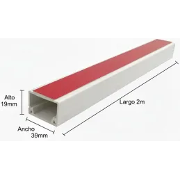 Canaleta 19x39mm x2m en PVC con Adhesivo Hardman 005005