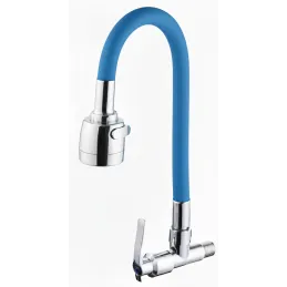 Caño Lavadero Cuello Flexible Azul C1/2 RecubiertoPVC HardMan 007009