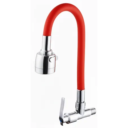Caño Lavadero Cuello Flexible Rojo C1/2 RecubiertoPVC HardMan 007007