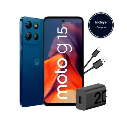  Smartphone Motorola moto g15, Pantalla: 6.7"/LCD/FHD+/60Hz, SO: Android 15, Color Azul 940.999968 Smartphone Motorola moto g15,