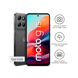 Smartphone Motorola moto g15, Pantalla: 6.7"/LCD/FHD+/60Hz, SO: Android 15 Gris