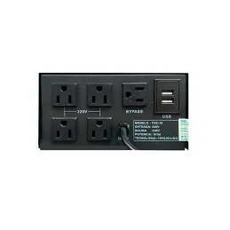 Estabilizador Elise Fase FXE-10, Sólido, 1.0kVA, 4 tomas a 220VAC, 1 toma By-pass. Elise-Estabilizador Elise Fase FXE-10, Sólido